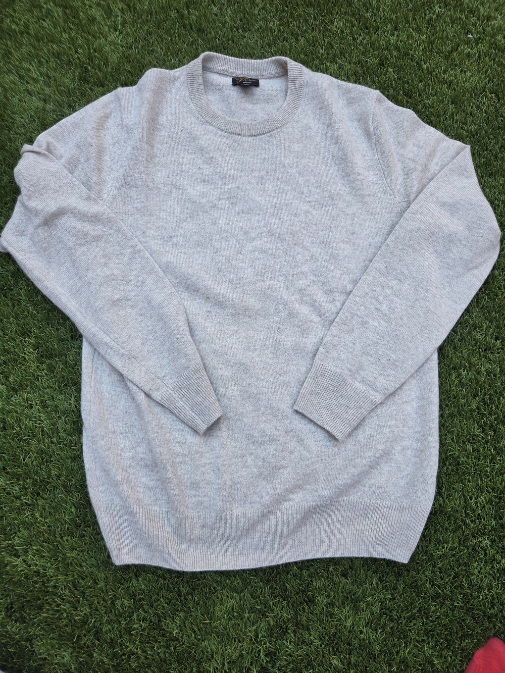 Men's Jcrew Cashmere Crew Neck - Heather Oatmeal - Size Small